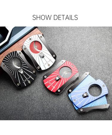 Lotus Cigar Cutter Cuban Cigars Scissors Double Cut Blades Stainless Steel Pocket Gadgets Cutter Guillotine Black - Buy Online on GoSupps.com