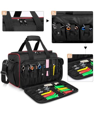 BAFASO Travel Barber Bag with Adjustable Dividers - Black - Buy Online on GoSupps.com