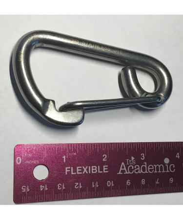 2 Pieces Stainless Steel 316 Spring Hook Carabiner 3/8" (10mm) Marine Grade Safety Clip - Buy Online on GoSupps.com