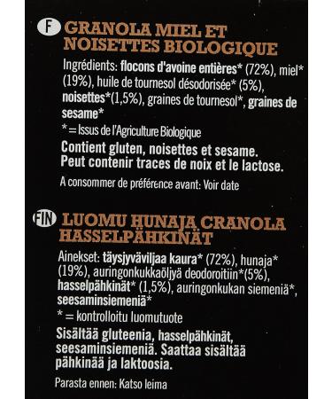 Biona Organic Honey Hazelnut Granola 375g - Buy Online on GoSupps.com