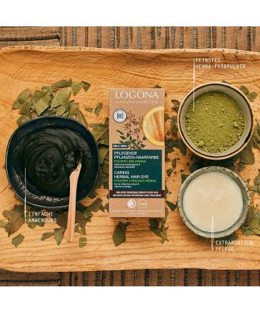 Logona Natural Cosmetics Vegan Hair Color Powder - Organic Henna Gold Blonde (100g) for Intensive Shine | Eco-Friendly Plant-Based Hair Dye - Buy Online on GoSupps.com