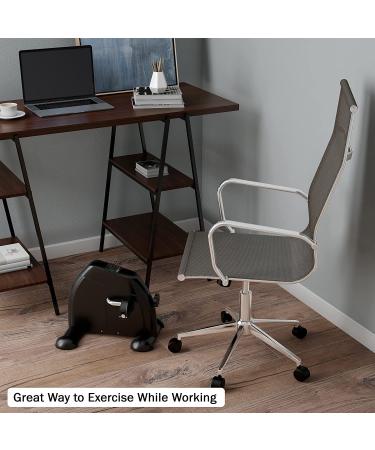 Portable Fitness Pedal Stationary Exercise Bike by Wakeman - Under Desk Indoor Workout for Arms and Legs - LCD Display with Calorie Counter - Black - Buy Online on GoSupps.com