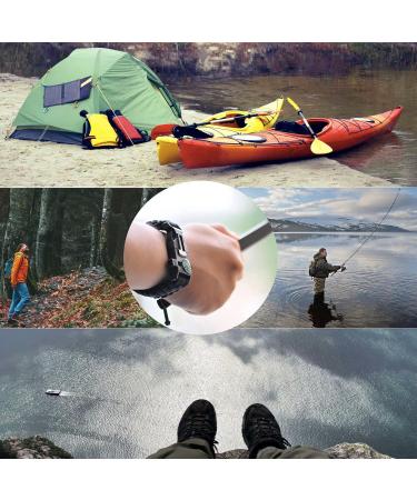 Shop Azengear Paracord Survival Bracelet - Fire Lighter Compass & Adjustable Size for Camping & Emergency Gear | Black & Orange - Buy Online on GoSupps.com