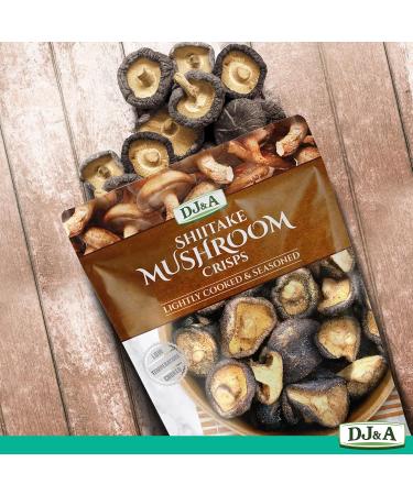 DJ&A DJ&A Shiitake Vegetable Chips with Mushrooms Lightly Cooked & Seasoned Vegan Snacks Non-GMO 30g Pack of 12 30g (Pack of 12) - Buy Online on GoSupps.com