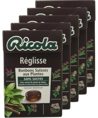 Ricola Swiss Sugar Free Licorice Plant Sweets 50 g - Pack of 5 - Buy Online on GoSupps.com