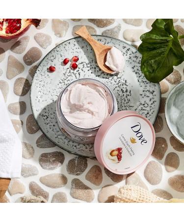 Dove Cream Shower Peeling Pomegranate & Shea Butter Scrub - Exfoliating Body Peeling for Smooth Skin with Jojoba Beads - 4x 225ml Body Cream & Lotion - Buy Online on GoSupps.com