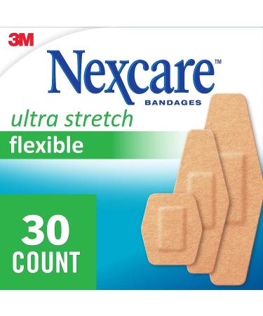 Nexcare Soft 'n Flex Bandage Assorted Sizes 30 Count - Flexible and Soft Adhesive Bandages - Buy Online on GoSupps.com