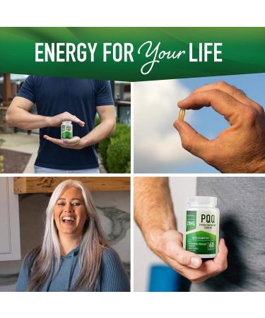 PQQ Supplement 20mg | Boost Mitochondrial Energy & Brain Health | Ultra PQQ with CoQ10 & B12 | Vegan & Gluten-Free | 60 Capsules - Buy Online on GoSupps.com