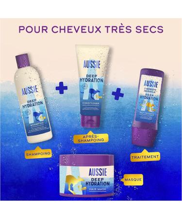 Aussie Deep Hydration Vegan Masque - Intense Hydration - For Very Dry Thick and Curly Hair - With Avocado Jojoba and Macadamia Nut Oil 450 ml - Buy Online on GoSupps.com