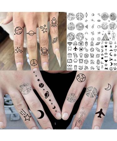 Outer Space Temporary Tattoos - 28 Sheets 3D Fake Realistic Star Sun Moon Tattoo Stickers for Kids, Men, Women - Long Lasting Universe & Solar System Designs - Buy Online on GoSupps.com