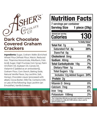 Dark Chocolate Covered Graham Crackers | Asher's Chocolates | Kosher Chocolate | Family Owned Since 1892 - Buy Online on GoSupps.com