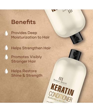 Botanic Hearth Keratin Conditioner with Argan Oil - Sulfate Free Hair Treatment for Dry & Damaged Hair - 16 fl oz - Buy Online on GoSupps.com
