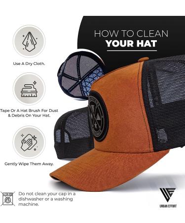 Urban Effort Mesh Back Cap - Unisex 5-Panel Trucker Hat with Snapback Closure for Hunting & Hiking - Brown - Buy Online on GoSupps.com