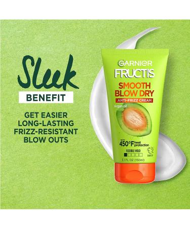 Garnier Fructis Style Smooth Blow Dry Anti-Frizz Cream - 2 Pack (Pack of 1) | Sleek Hair Care - Buy Online on GoSupps.com