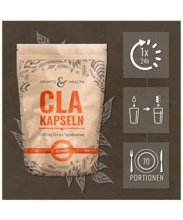 High Dosage CLA Capsules 210 Count - 3000mg Daily Dose - Conjugated Linoleic Acid - Optimize Weight Loss & Boost Metabolism - International Shipping Available - Buy Online on GoSupps.com
