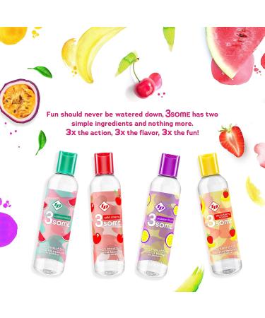ID Lubricants 3some Flavored Massage Oil - Strawberry Banana | 4 fl oz | Warming Sensual Lube for Couples - Buy Online on GoSupps.com