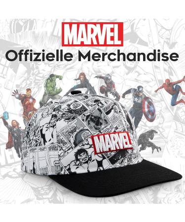 Buy Marvel Summer Baseball Kids Cap | Comfortable Sun Protection for Boys & Girls | Black & White - Buy Online on GoSupps.com