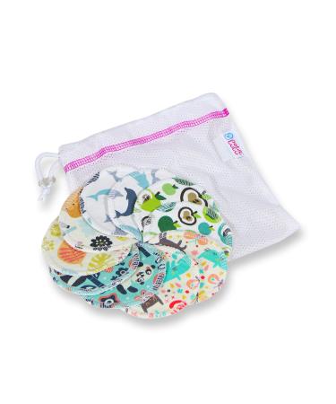 Petit Lulu Bamboo Sminking pads 10 pieces |Washable and reusable |Fluffy Organic |+ Laundry bag |Bamboo organic cotton ||Made in EU (10 pieces)