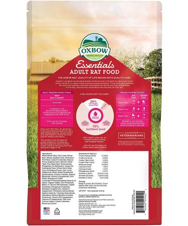 Oxbow Essentials Adult Rat Food - All Natural Nutritional Formula for Healthy Rats - Buy Online on GoSupps.com