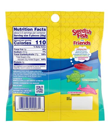 Swedish Fish & Friends Soft Chewy Candy 3.59oz (12 Pack) - Mixed Fruit Assortment - Buy Online on GoSupps.com