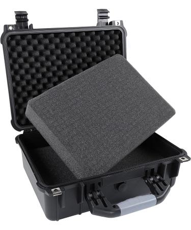 Tactical45 Hard Case with Foam Weatherproof Black Hard Carrying Case for Outdoors and Traveling 16 x 13 x 7in Foam Case - Buy Online on GoSupps.com