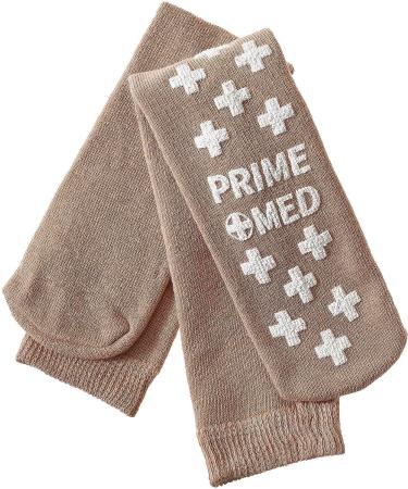 PrimeMed Adult Ankle-Length Slipper Socks - Tan XXL (6 Pairs) - Buy Online on GoSupps.com