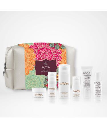 Avya Experience Set - DS Gentle Cleanser 30ml + AA Serum 10ml + AA Eye Cream 5ml + AA Night Cream 10ml + DE Honey/Amber Scrub 1oz. + DE Toner 1oz.