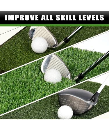 CHAMPKEY Professional Tri-Turf Golf Hitting Mat | Heavy Duty Rubber Backing | Indoor & Outdoor Practice Mat 16x24 PRO Version - Buy Online on GoSupps.com