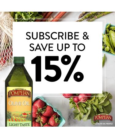 Pompeian Light Taste Olive Oil - 32 Fl Oz (Pack of 1) - Perfect for Frying & Baking, Gluten Free, Non-Allergenic, Non-GMO - Buy Online on GoSupps.com