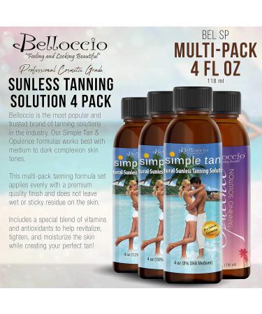 Belloccio Sunless Tanning Solution Variety Pack - 4 Different Professional 4oz Bottles - Buy Online on GoSupps.com