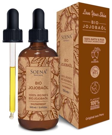 100% Organic Cold Pressed Jojoba Oil | Pure & Natural Facial & Body Oil | Anti-Aging Moisture Care for Hair Skin & Nails | 100ml Vegan Eco-Friendly - Buy Online on GoSupps.com