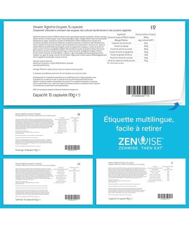 Zenwise Digestive Enzymes 15 Capsules Vegetarian Gluten Free Soy-Free Non-GMO - Buy Online on GoSupps.com