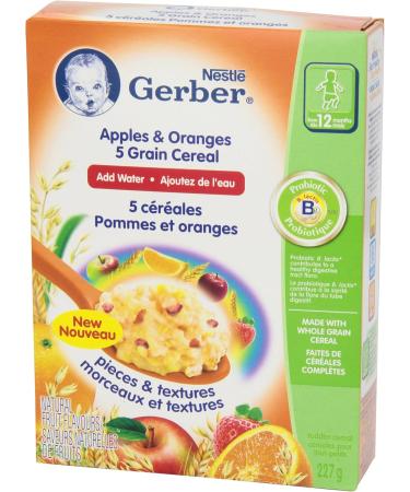 Gerber Baby Cereal Apples & Oranges with Multigrain 227 Grams (Pack of 6) - Packaging May Vary - Buy Online on GoSupps.com