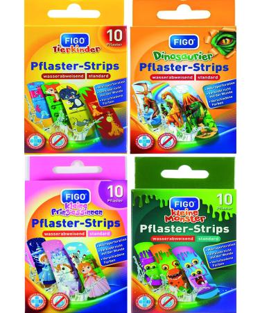 Children plaster strips mountain man children's plaster set 40 x water -repellent skin -friendly clinically tested colorful plasters for girls and boys