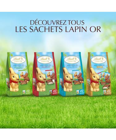 Lindt - Sachet de Moulages LAPIN OR - Assortiment de Chocolats Double lait Noisette et Caramel sal - Id al pour P ques 130g - Buy Online on GoSupps.com