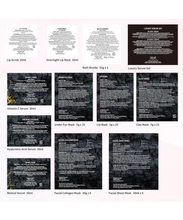 55 Pcs Valentines Day Gifts for Women & Men Charcoal Face Sheet Mask Pack Hydrating Skin Care Set Hydrolyzed Mask Hyaluronic Acid Serum Self Care Kit Birthday Christmas Dad Mom Charcoal 55 PCS - Buy Online on GoSupps.com
