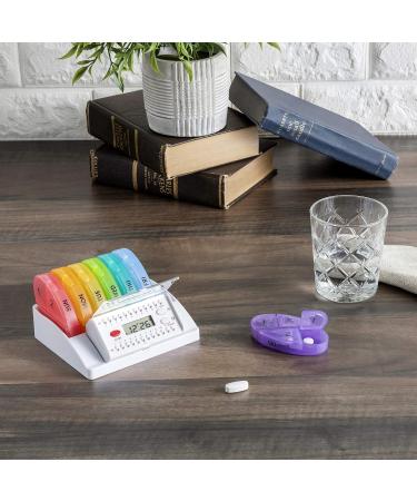 e-Pill 4x Daily Weekly Pill Organizer with Timer | Best Vitamin & Medicine Reminder Box - Buy Online on GoSupps.com