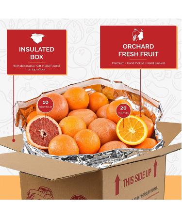 Gourmet Fruit Gift Pack from Capital City Fruit Farm - 20lbs Mixed Citrus Box with Oranges and Grapefruit (30 pieces) - Immunity Boosting Vitamin C - Buy Online on GoSupps.com