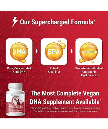 Vegan DHA Brain & Prenatal Omega-3 with Astaxanthin - Physician Formulated - Buy Online on GoSupps.com