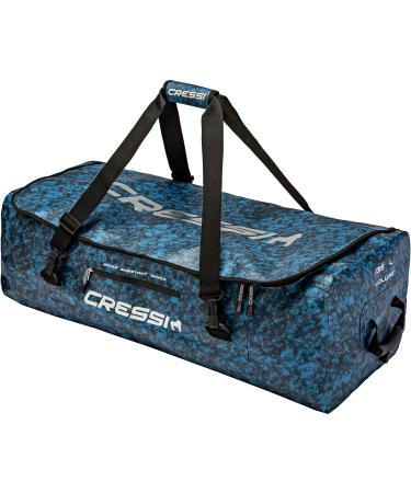 Cressi Waterproof Bag for Scuba and Freediving Equipment - Large & Roomy Bag: 135 Liters Capacity | Gorilla Pro XL Blue Camo
