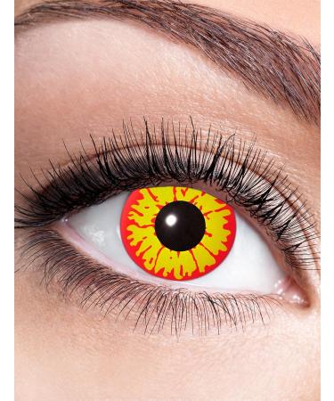Colored Contact Lenses - Eyecatcher 84063141-615 Red & Black 12-Month Wear Perfect for Carnival Mardi Gras & Halloween - Buy Online on GoSupps.com