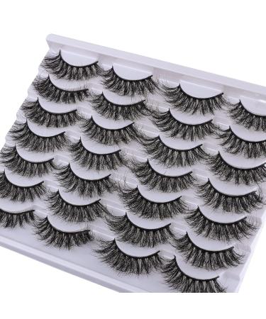 8D Fluffy False Eyelashes - Wispy Faux Mink Cat Eye Lashes | Lightweight 14 Pairs Pack for Stunning Look - Buy Online on GoSupps.com