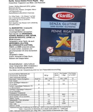  Barilla Barilla Gluten-Free Penne Rigate Gluten-Free Pasta Made with Corn and Rice Flour 8 x 400g 3200g - Buy Online on GoSupps.com