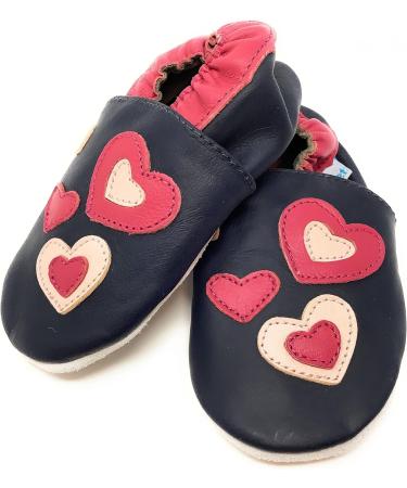 MiniFeet Premium Soft Leather Baby Shoes | Buy 4 Pairs, Get 1 Free! | Toddler Shoes (0-6 Months to 4-5 Years) - Hearts - Buy Online on GoSupps.com