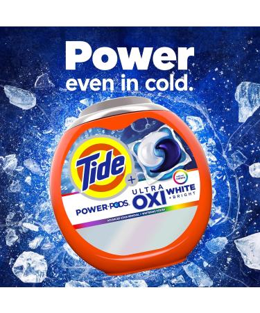 Tide Power PODS Plus Ultra OXI Laundry Detergent - Advanced Stain Removal & Whitening - 63 Count - International Shipping Available - Buy Online on GoSupps.com
