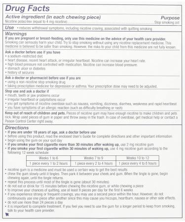 Nicorette White Ice Mint 4mg Nicotine Gum - 100ct Stop Smoking Craving Aid - Buy Online on GoSupps.com