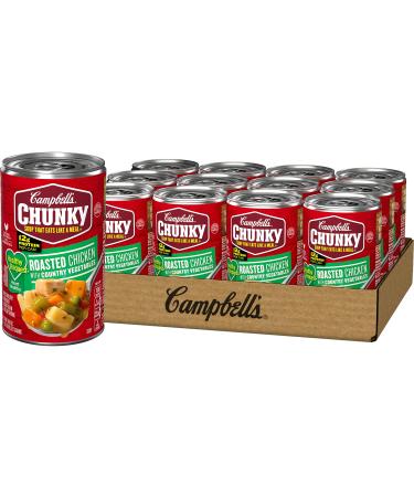 Campbells Chunky Healthy Request Soup, Roasted Chicken Soup With Country Vegetables, 18.8 Ounce Can (Case Of 12) Roasted Chicken with Country Vegetables