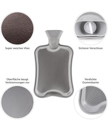 Blum Valley 1.5L Baby Heat Bottle - Gentle Polar Leaf Design Washable Natural Rubber Soft & Cozy Warm Water Bottle for Children | Gray - Buy Online on GoSupps.com