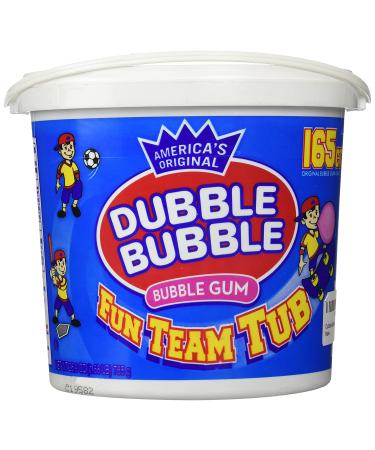 Dubble Bubble 165 Count Tub Bubblegum - Delicious Chewy Bubble Gum - 165 Count Pack - Buy Online on GoSupps.com