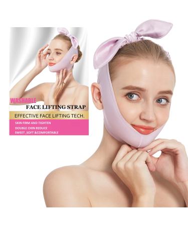 Reusable V Shaped Facial Mask Light Soft Face Lift Tape Double Chin Reducer Eliminator Slimming Strap Neck Lift Patch for Women Skin Firming and Tightening